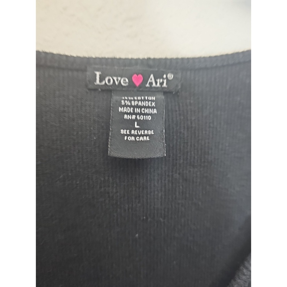 Love Ari Black Sexy Dress Size L Sleeveless Bodycon - Picture 2 of 9